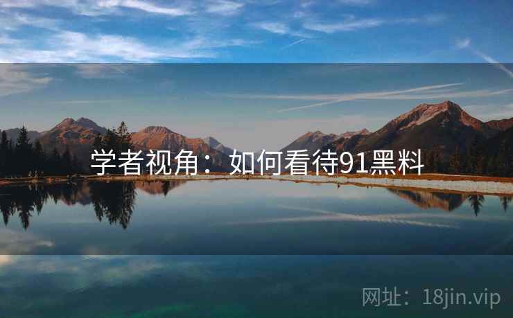 学者视角：如何看待91黑料