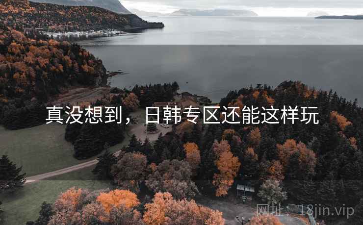 真没想到，日韩专区还能这样玩