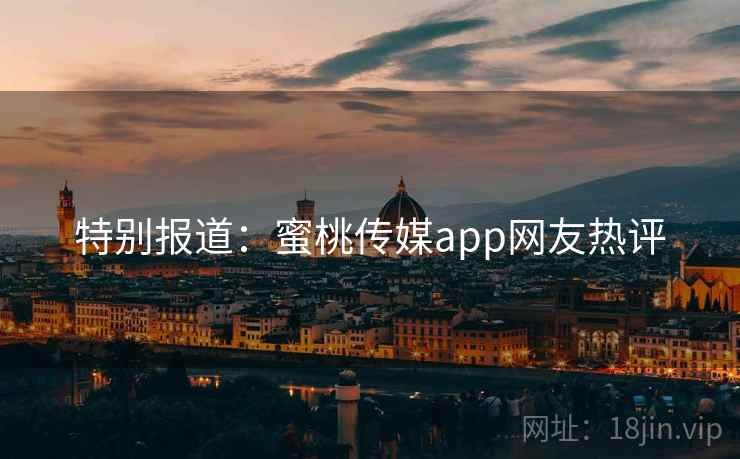 特别报道：蜜桃传媒app网友热评