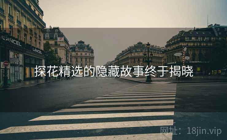 探花精选的隐藏故事终于揭晓